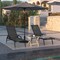 Flash Furniture Black/Black Adjustable Chaise Lounge with Arms, 2PK 2-JJ-LC323-BLK-BLK-GG - alternate 8